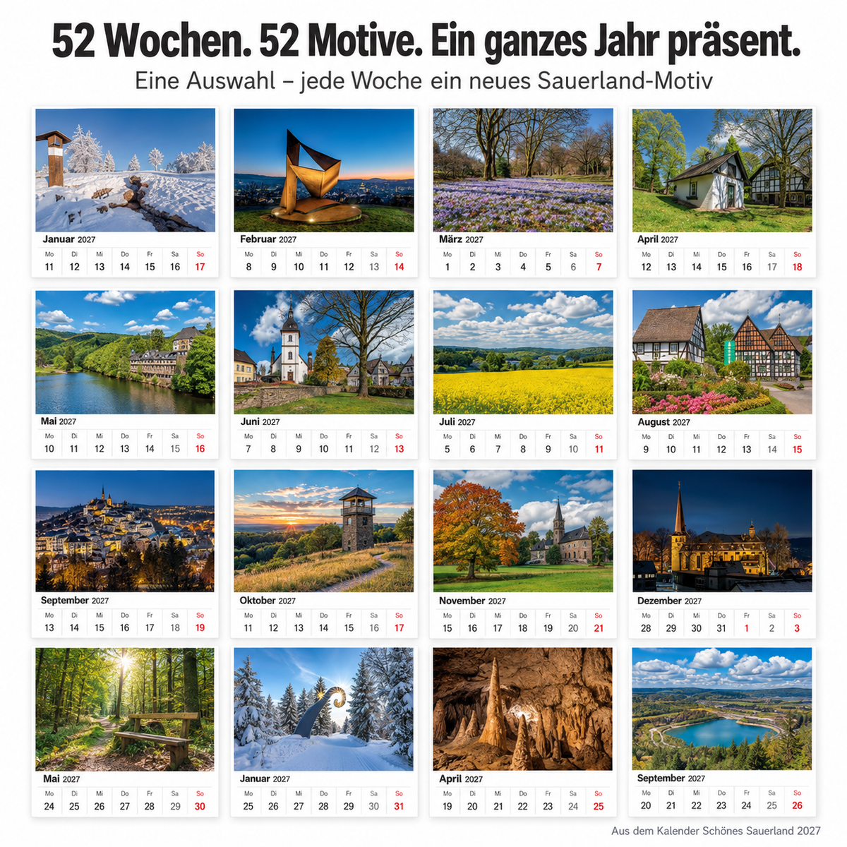 Firmenkalender mit Logo – Sauerland 2027