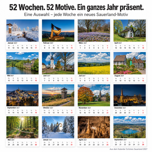 Firmenkalender mit Logo – Sauerland 2027