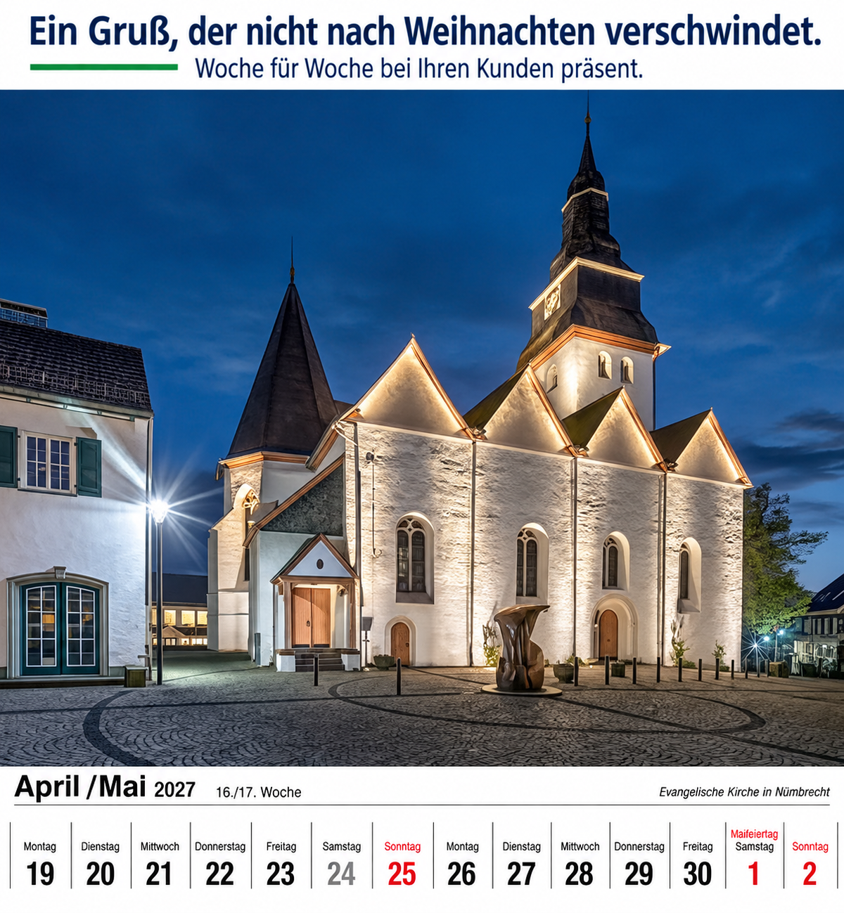 Firmenkalender „Schönes Bergisches Land“ mit ihrem Logo