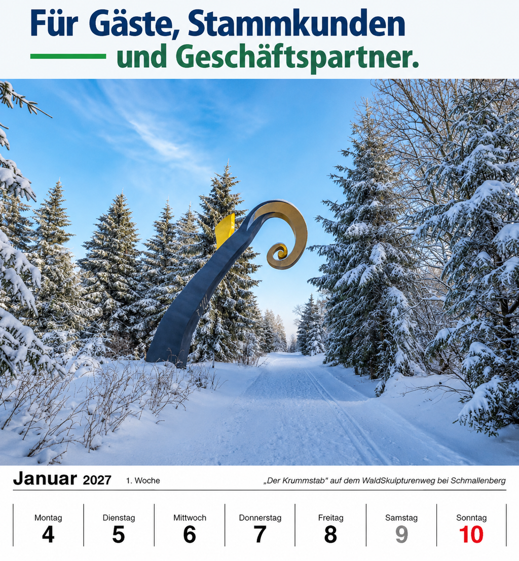 Firmenkalender mit Logo – Sauerland 2027