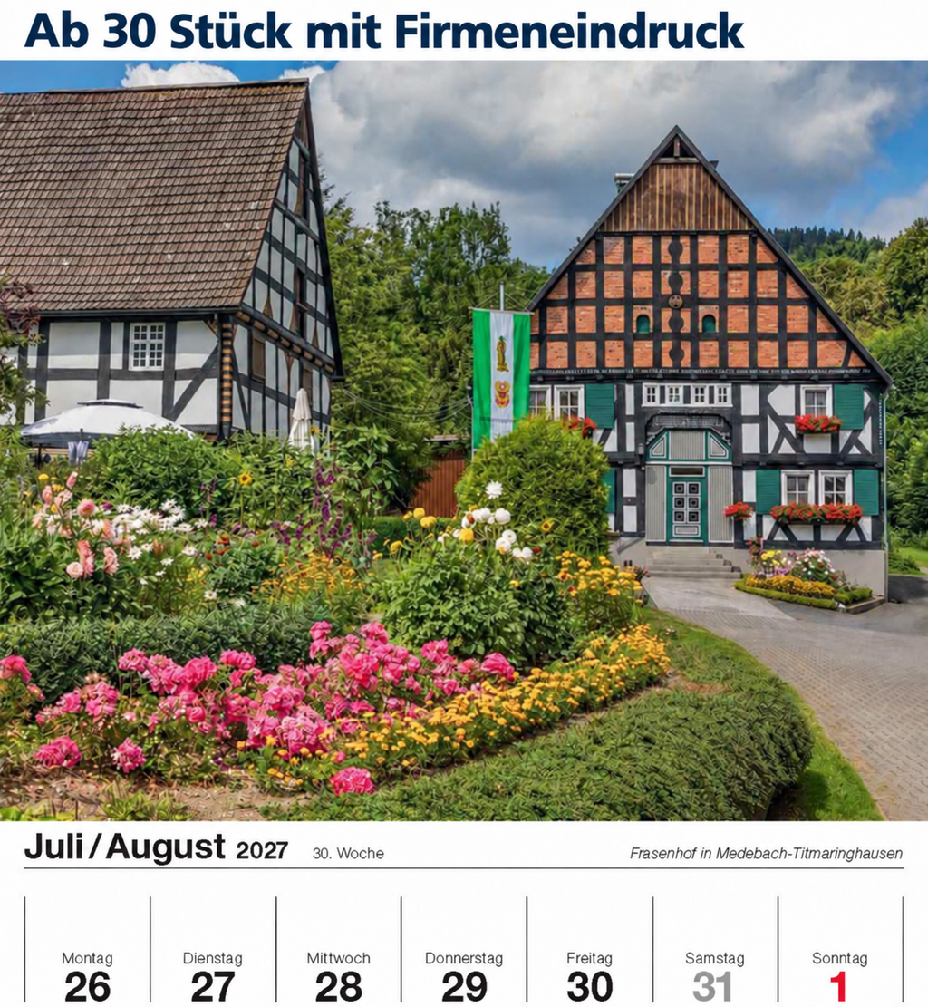 Firmenkalender mit Logo – Sauerland 2027