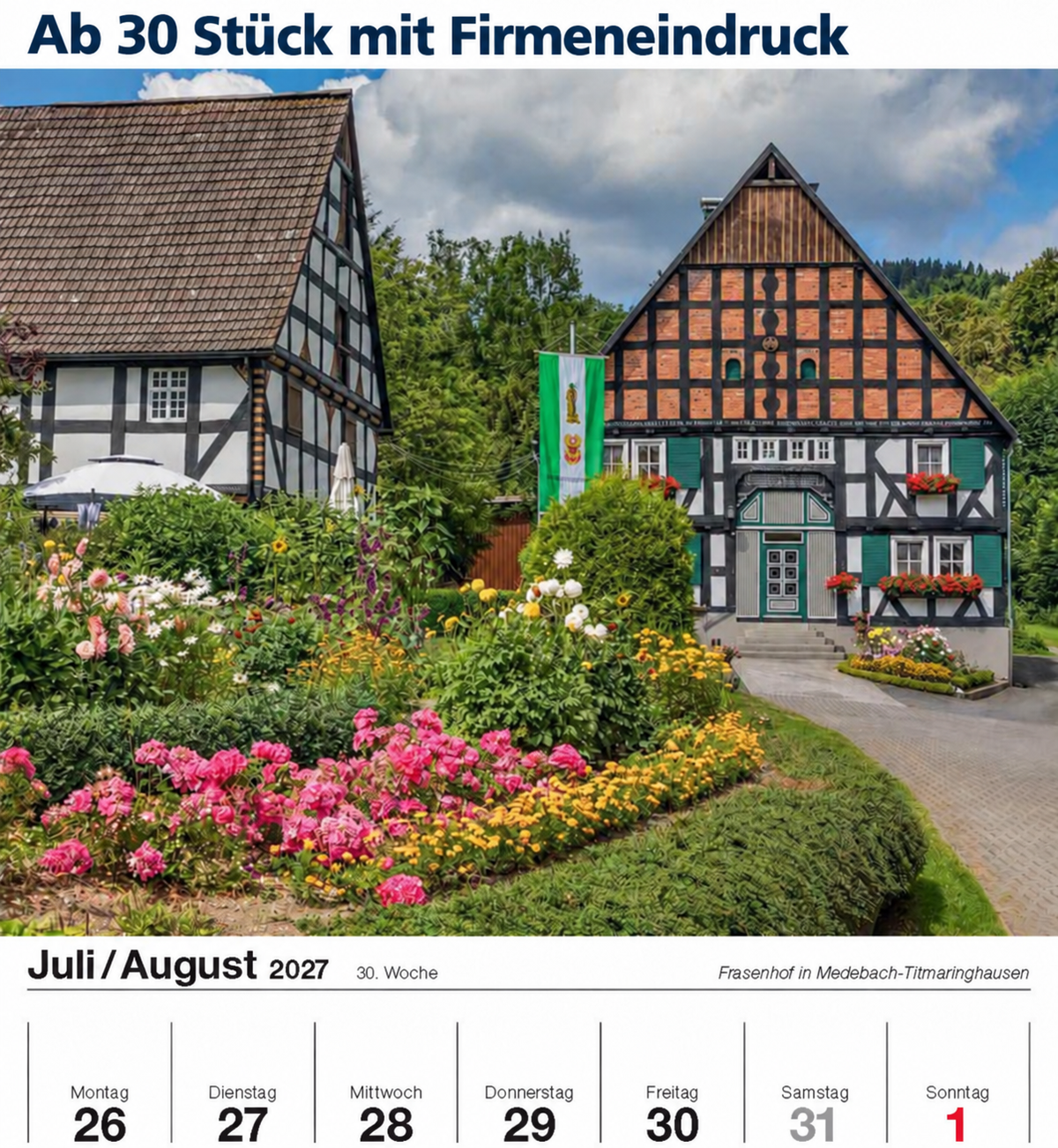 Firmenkalender mit Logo – Sauerland 2027